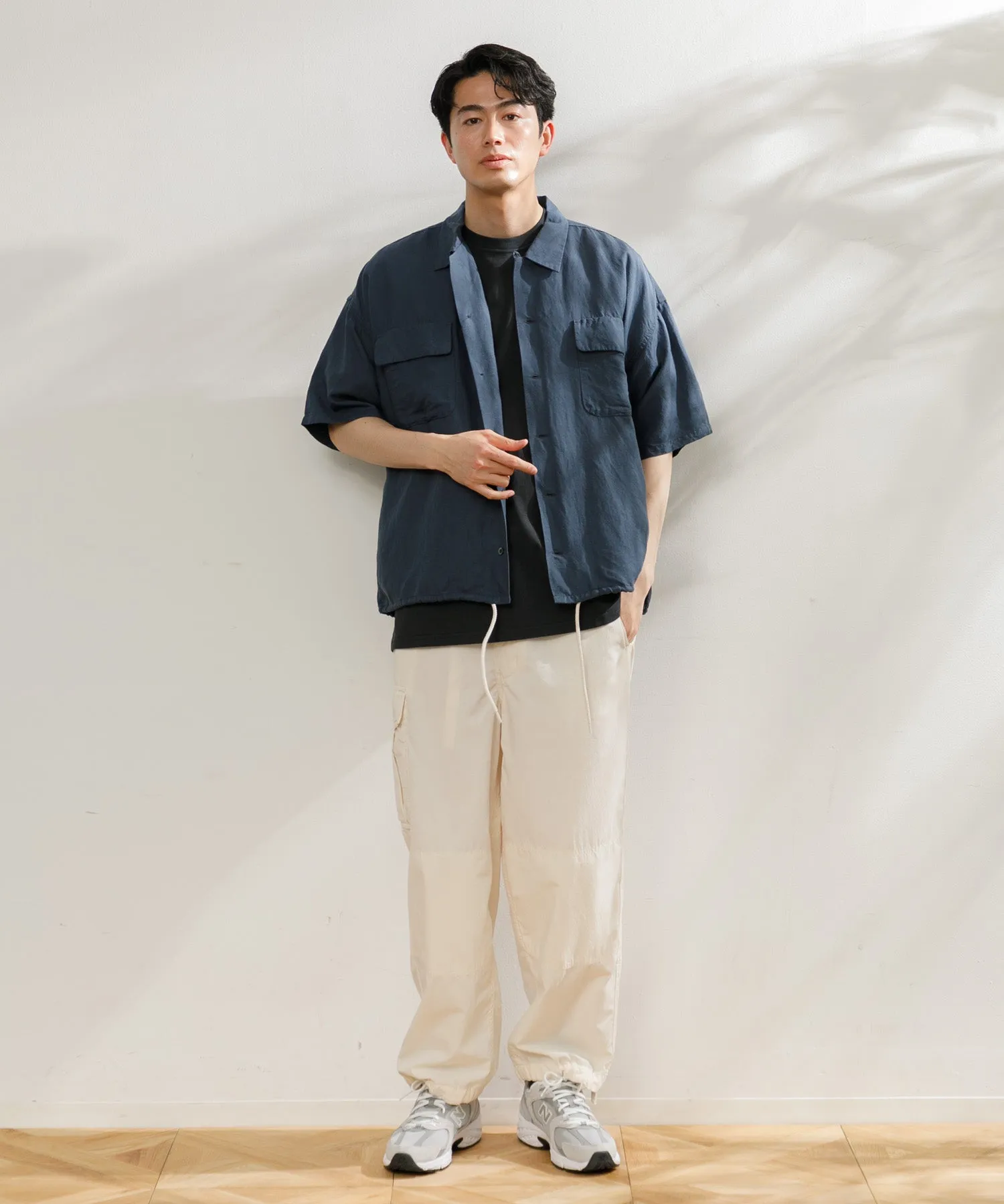 【MEN】nanamica Open Collar Cupra Hemp S/S Shirt