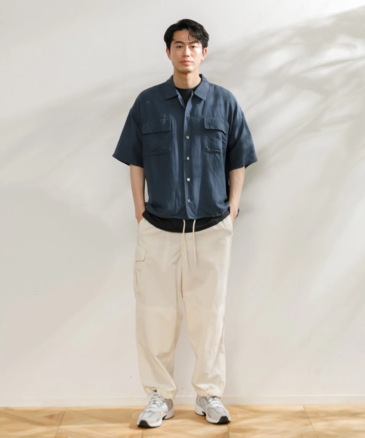 【MEN】nanamica Open Collar Cupra Hemp S/S Shirt