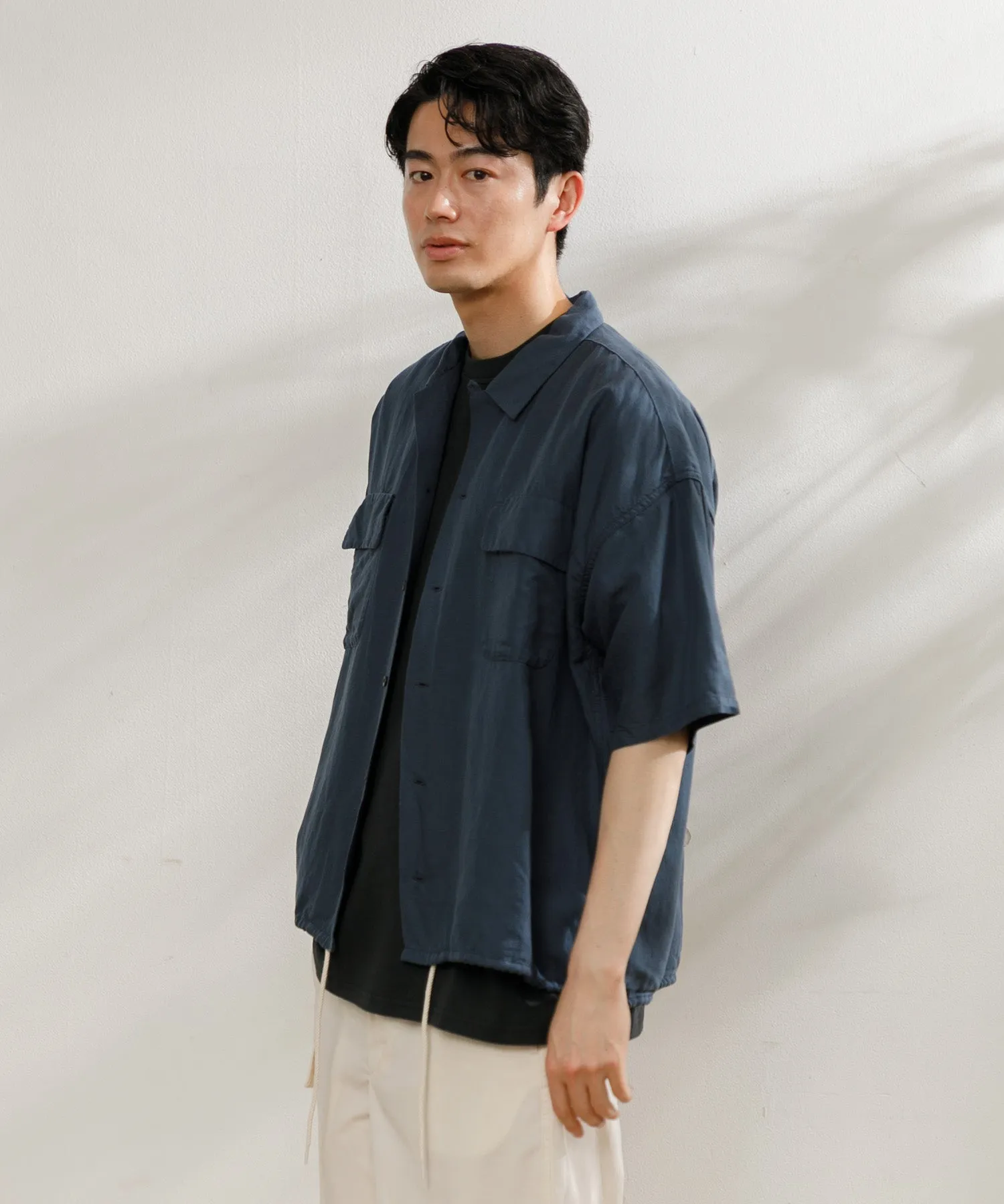 【MEN】nanamica Open Collar Cupra Hemp S/S Shirt