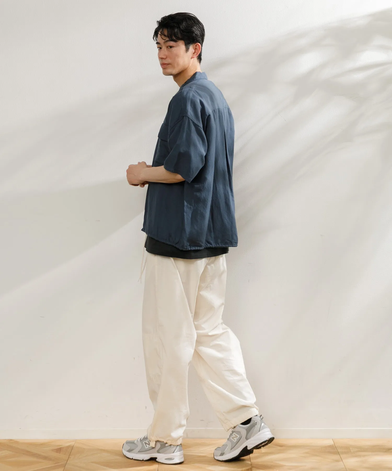 【MEN】nanamica Open Collar Cupra Hemp S/S Shirt