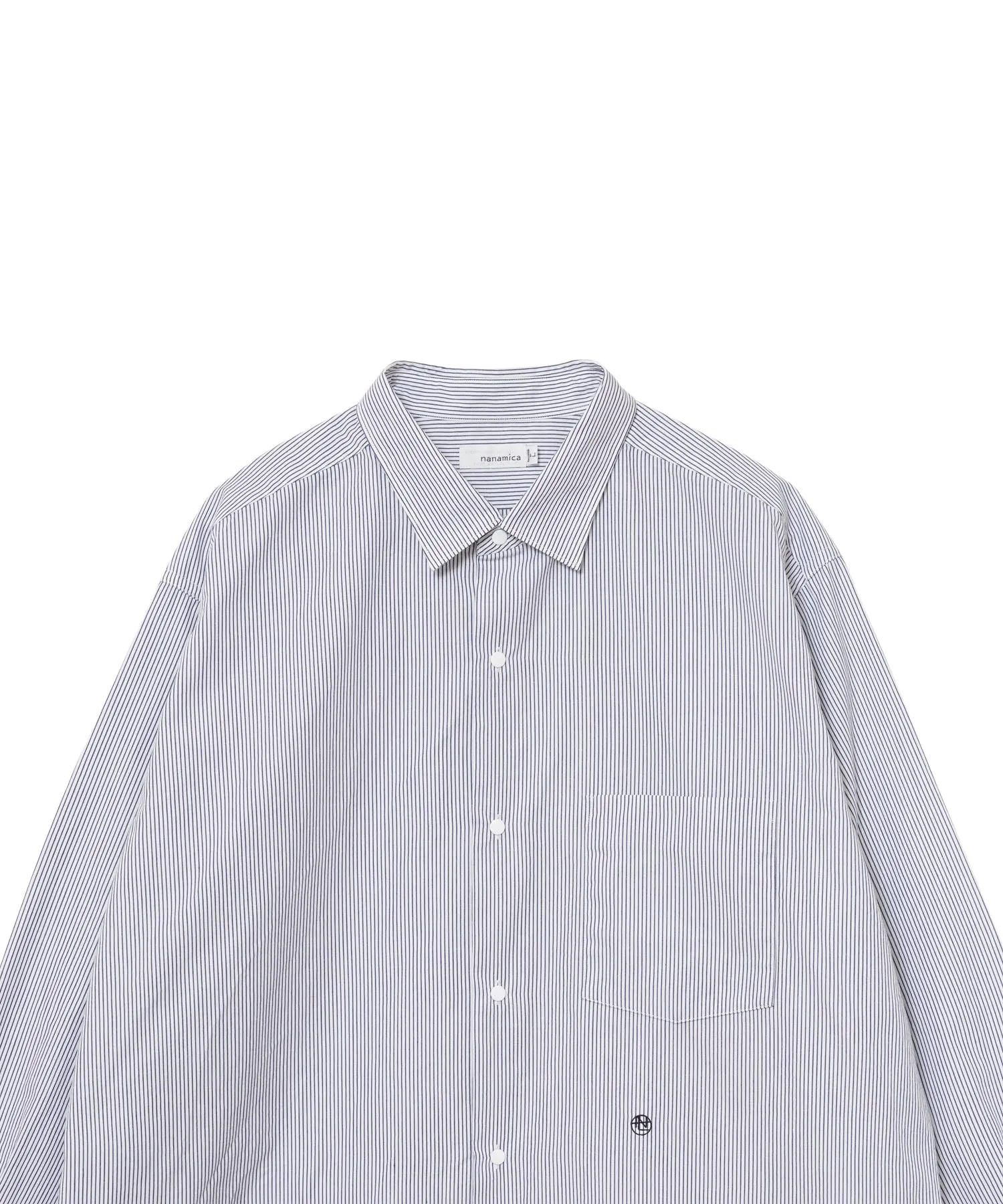 【MEN】nanamica Regular Collar Stripe Wind Shirt