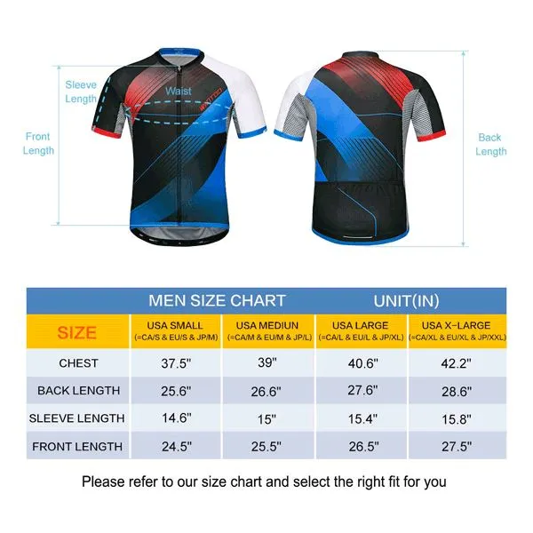 Men's Cycling Jersey Short Sleeve Quick Dry Biking Shirts