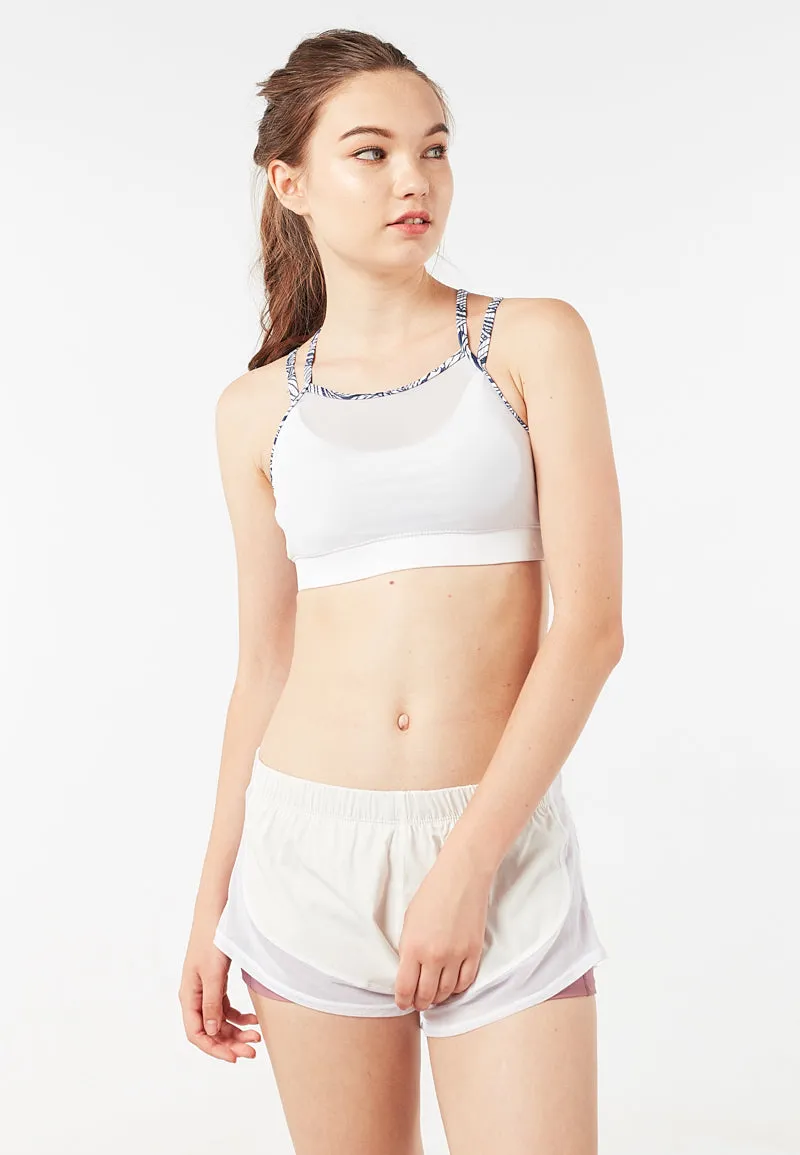 Mesh Overlay Crop Top