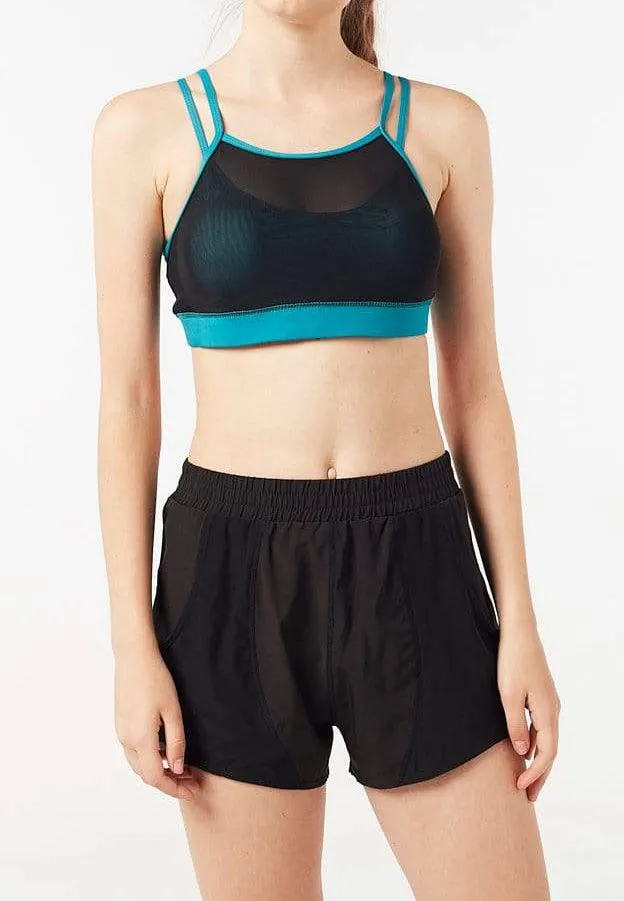 Mesh Overlay Crop Top