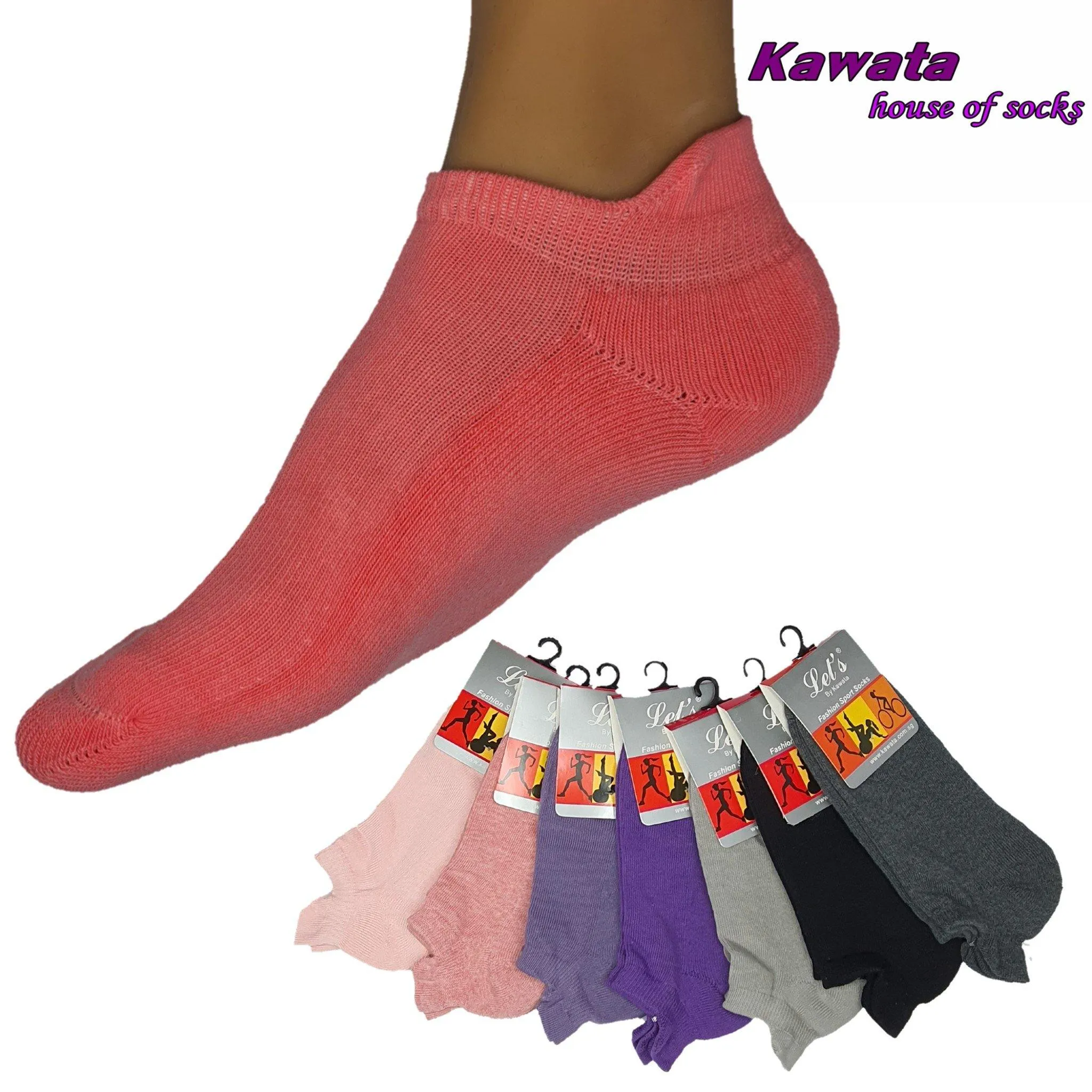 Padded Heel Tab Ankle Sport Socks