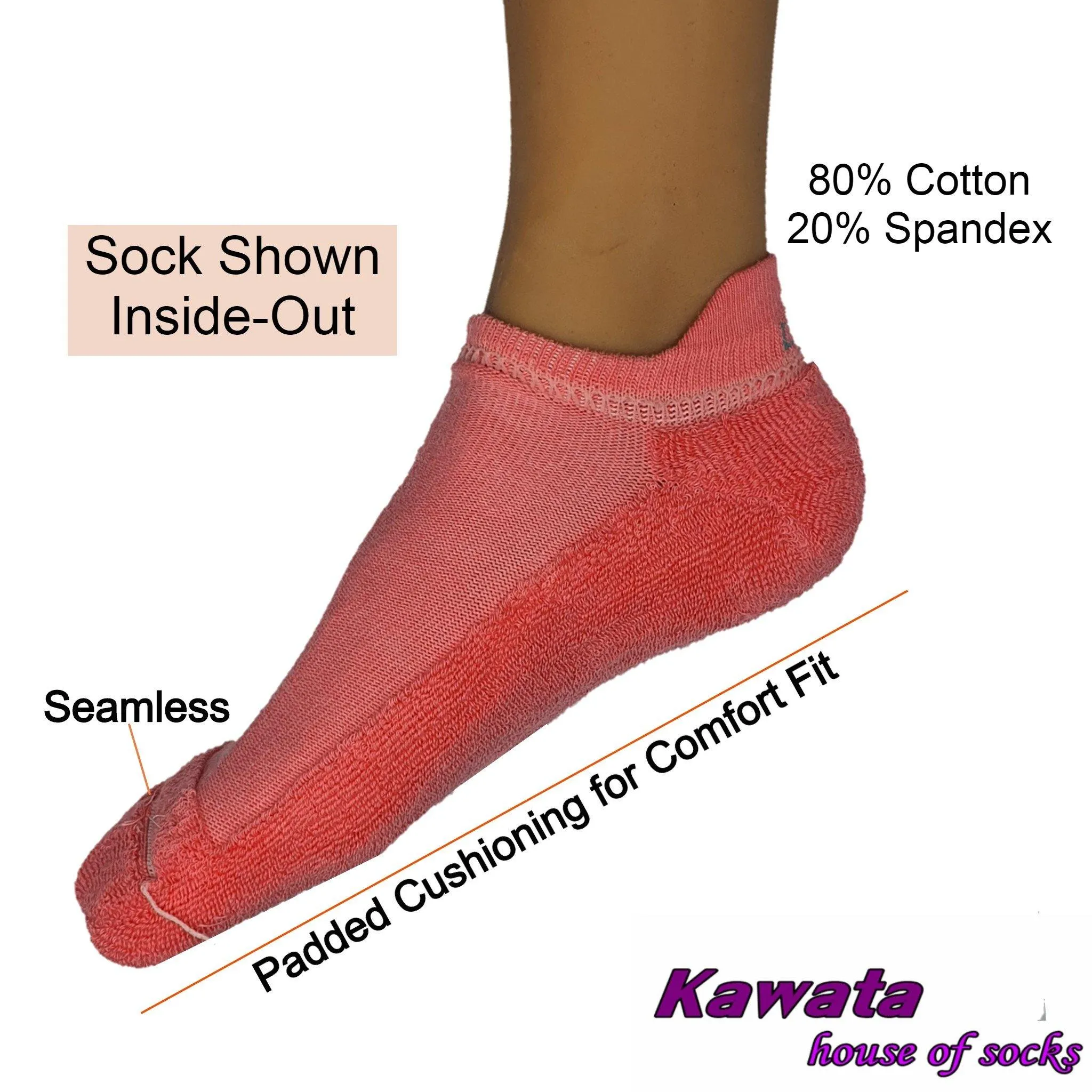 Padded Heel Tab Ankle Sport Socks