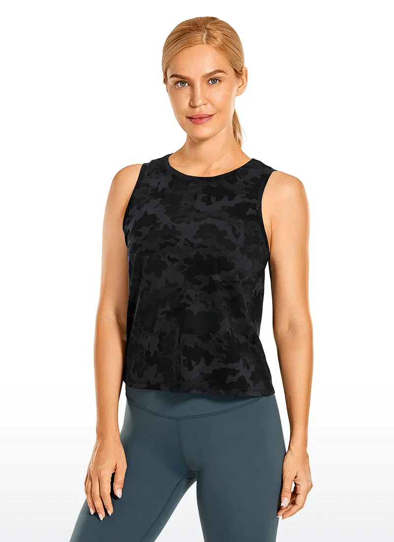 Pima Cotton Crop Tank Round Neck