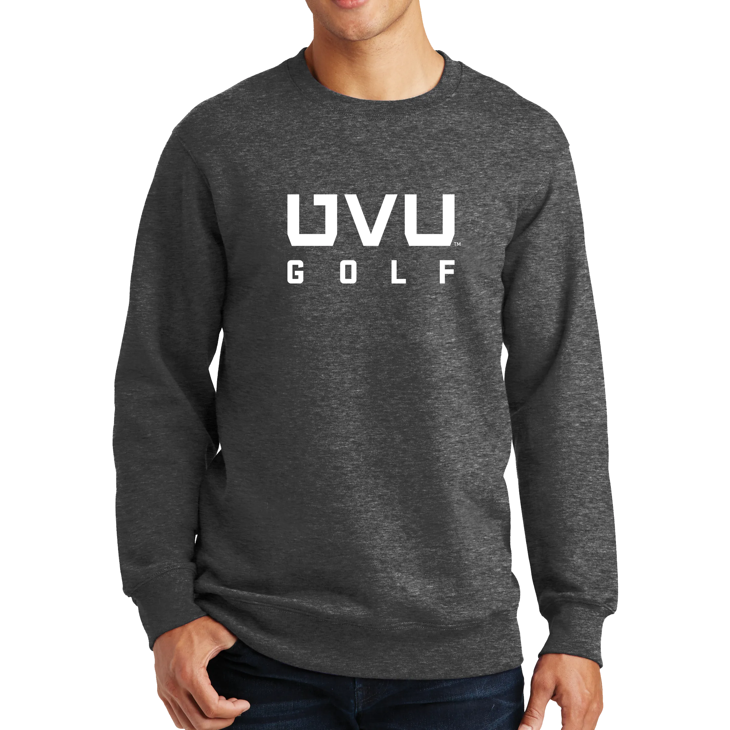 Port & Company Fan Favorite Fleece Crewneck Sweatshirt - UVU Golf