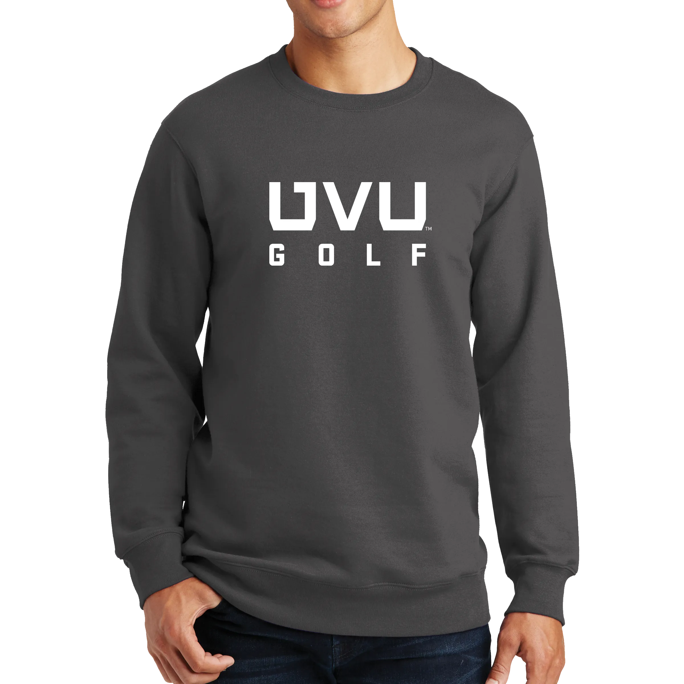 Port & Company Fan Favorite Fleece Crewneck Sweatshirt - UVU Golf