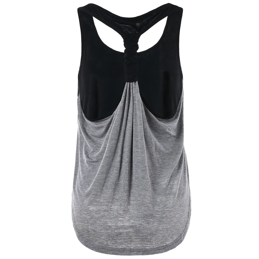 Scoop Neckline Racerback Tank Top