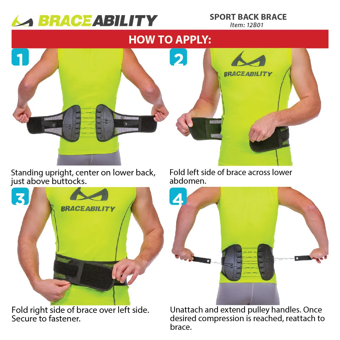 Spine Sport Back Brace | Athletic, Lightweight & Breathable Lumbar Support for Working Out, Golfing, Running or Exercising