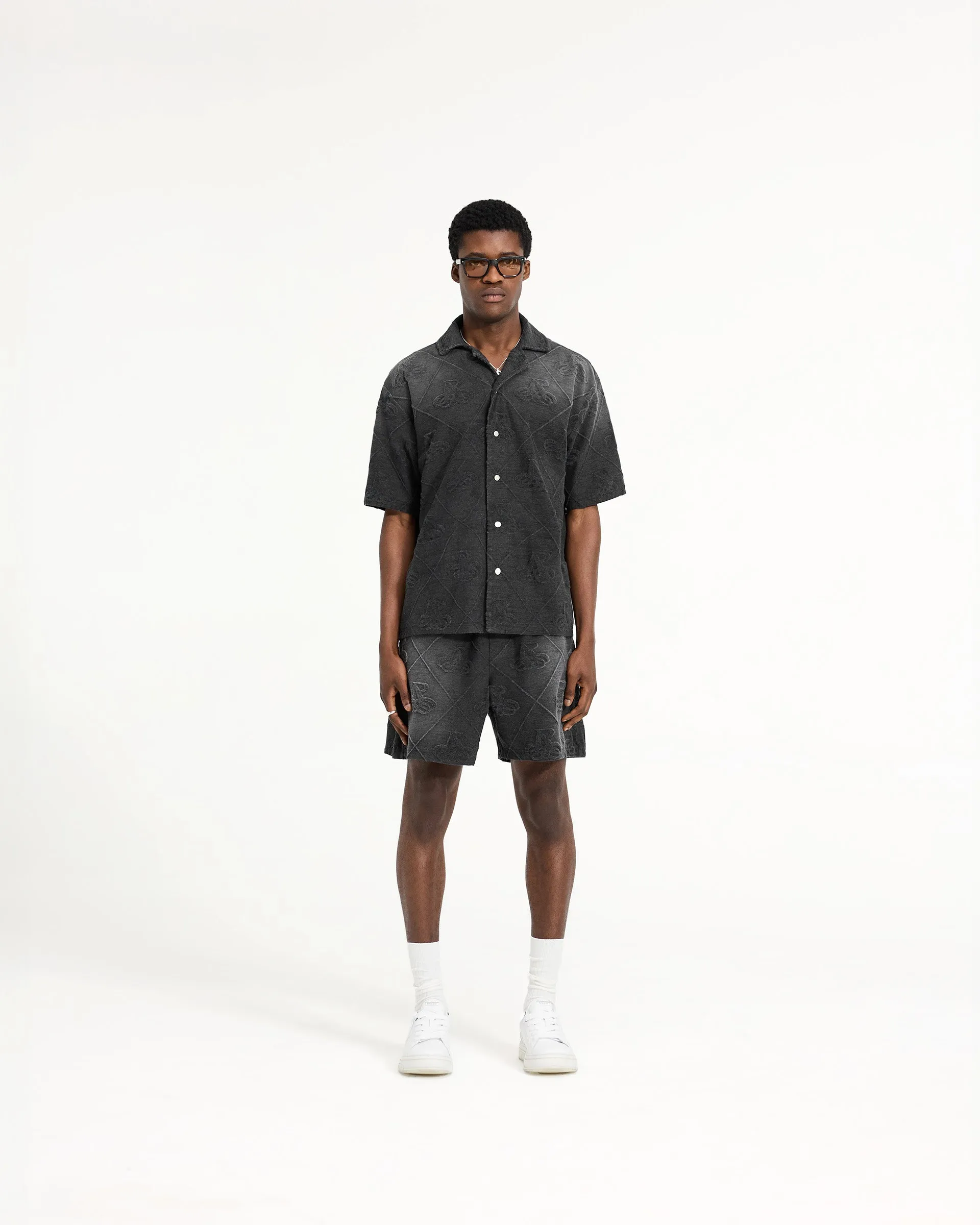 Towelling Shirt - Jet Black