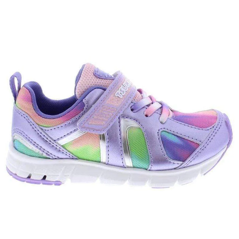 Tsukihoshi Rainbow Lavender Multi Girls Running Shoes (Machine Washable)