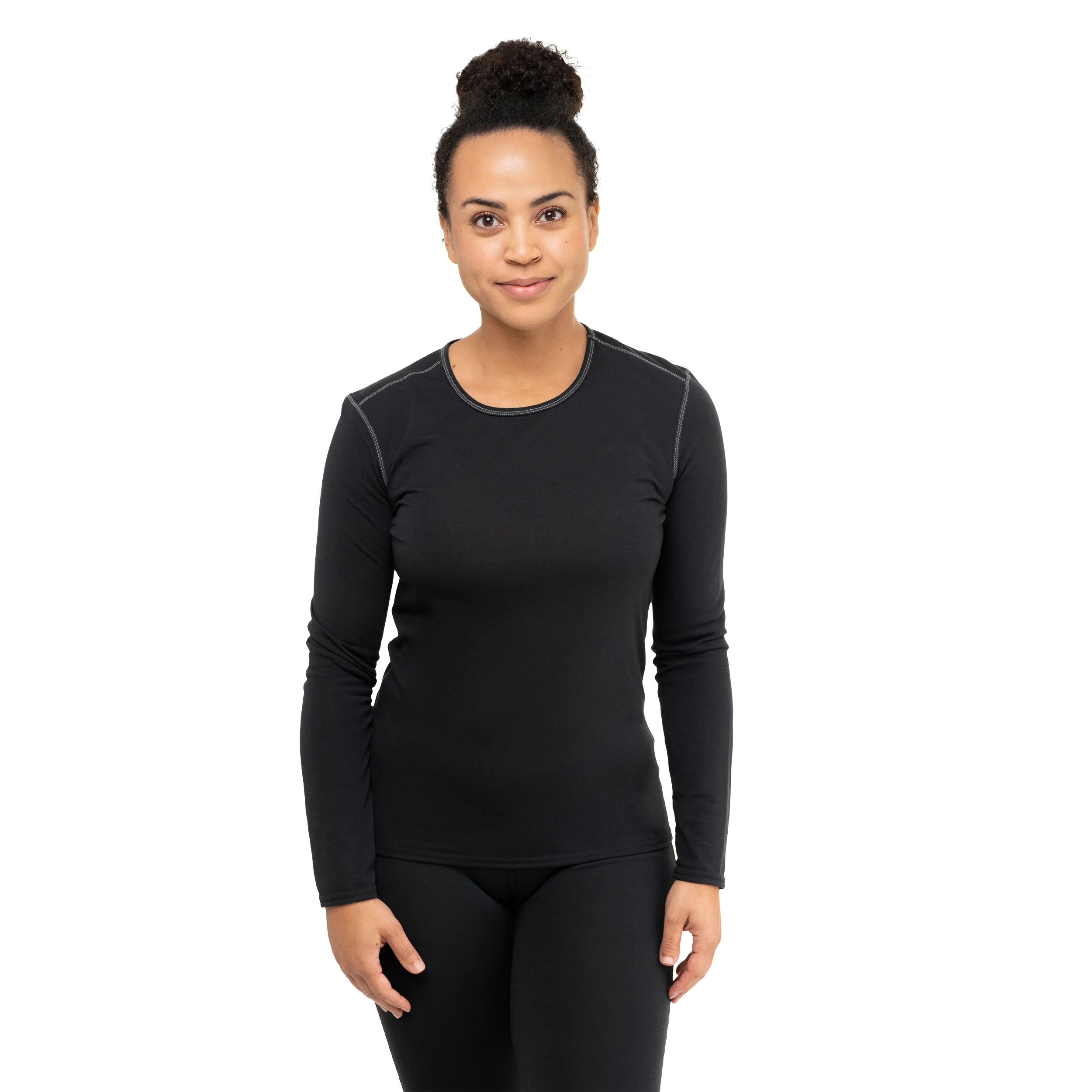 Women's Pepper Bi-Ply Crewneck - Black