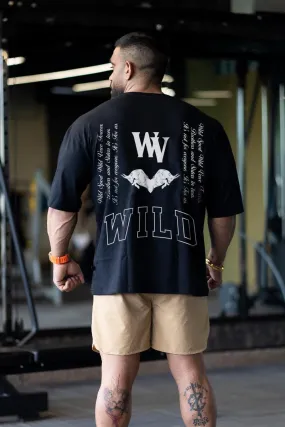 WV STAND UP "PREMIUM VINTAGE" Oversized T-shirt (BLACK)