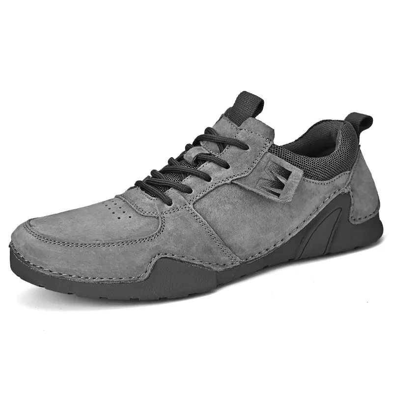 Xituodai  Tenis Suede Leather Outdoor Men's Casual Shoes Lace-Up Treking Footwear Mens Leisure Walk Sneakers for Male Breathable Men Shoes